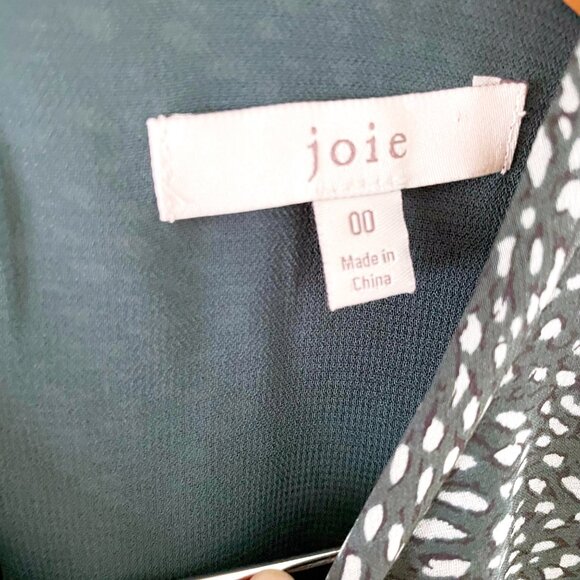 Joie Garonne Batwing-Sleeve Printed Silk Dress, Size 00 - Picture 5 of 6